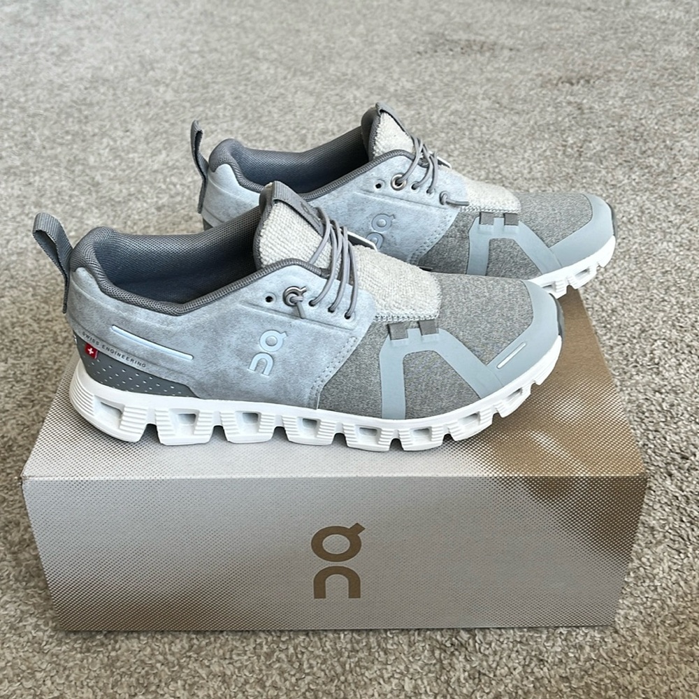 On Cloud Terry Glacier/white size 6.5M
